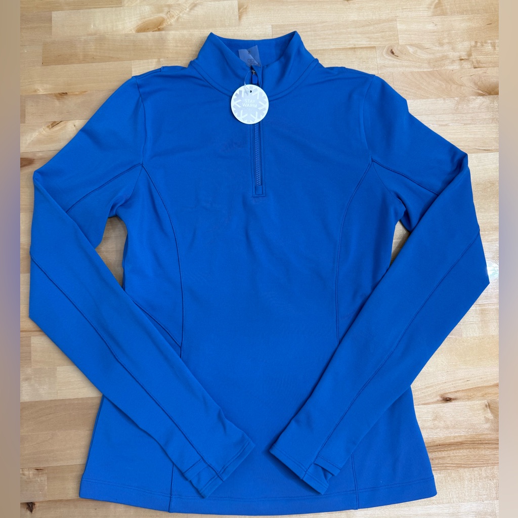 Calia By Carrie Underwood Cold Dash 1/4 Zip Cosmic Blue Top Nwt